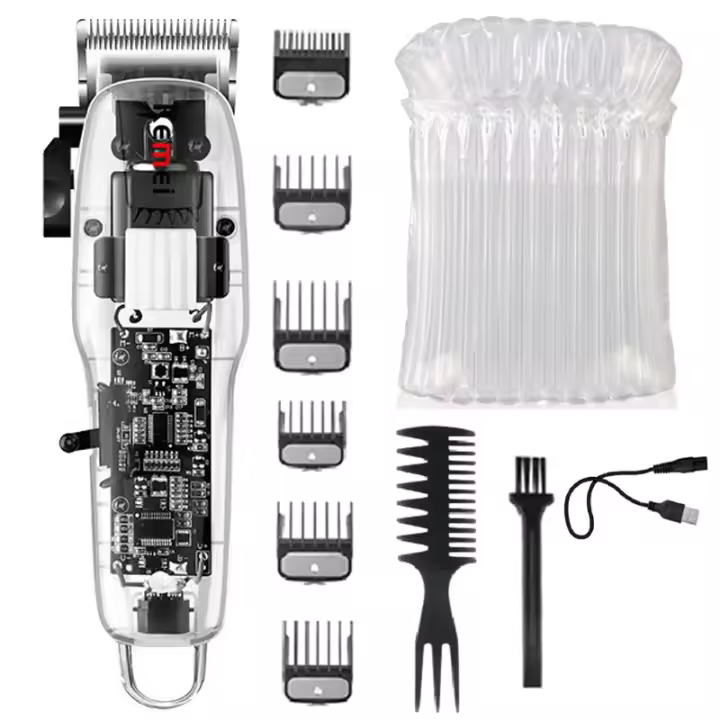Kemei-cortadora de pelo eléctrica inalámbrica NG208 para hombre, máquina de corte de pelo profesional, recargable y ajustable - 1