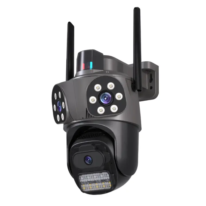 ICSEE Cámara IP WiFi para exteriores 6K HD 3 lentes 3 pantallas Cámara de seguridad PTZ Seguimiento automático Cámara de vigilancia del hogar Cámara de vigilancia de visión nocturna a todo color Soporte Onvif - 1