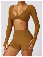 Conjunto de Yoga de 2 Piezas Traje Deportivo para Mujer Pantalones de Yoga con Manga Larga - details 22