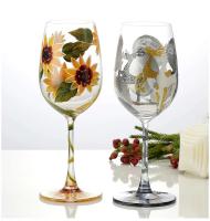 Copa de Tema Navideño Pinta a Mano 16oz Vino Copa de Santa Claus, Lluvicero, Renos - details 3