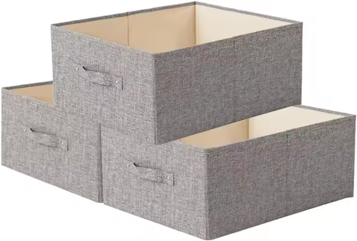 Cajas de Almacenamiento de Tela Plegables Organizadores de Cajones de Armario Resistentes al Agua - 1
