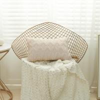 Almohada Rectangular a rayas con rombos de felpa para sala de estar, funda de cojín de tela de algodón para cama, funda de almohada textil para el hogar, decoración para sofá - details 8