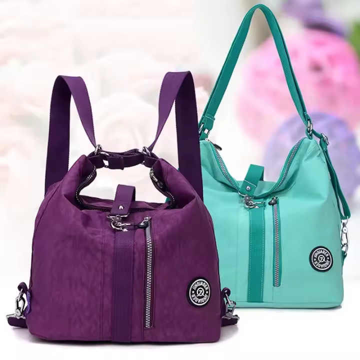 3 En 1 Bolsos de Las Mujeres Multifunción Mochila Bolsa de Hombro Bolsa de Tela de Nylon Reutilizable Bolsa de Compras Ladys Bolsa de Viaje Bolso de Crossbody - 1
