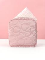 Bolsa De Viaje Portátil Y Luminosa Para Faldas Sanitarias Con Estampado De Amor Bolsa De Almacenamiento De Cosméticos De PU Cierre De Cremallera - details 4