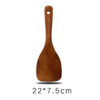 Espátula plana de mango largo para freír, utensilio de madera para cocinar arroz, hecha a mano, utensilios de cocina - details 2