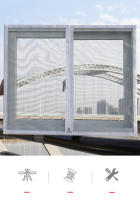 Malla de ventana con cremallera autoadhesiva, mosquiteras para ventanas, antimosquitos, cortina de puerta, color blanco, varios tamaños - details 0
