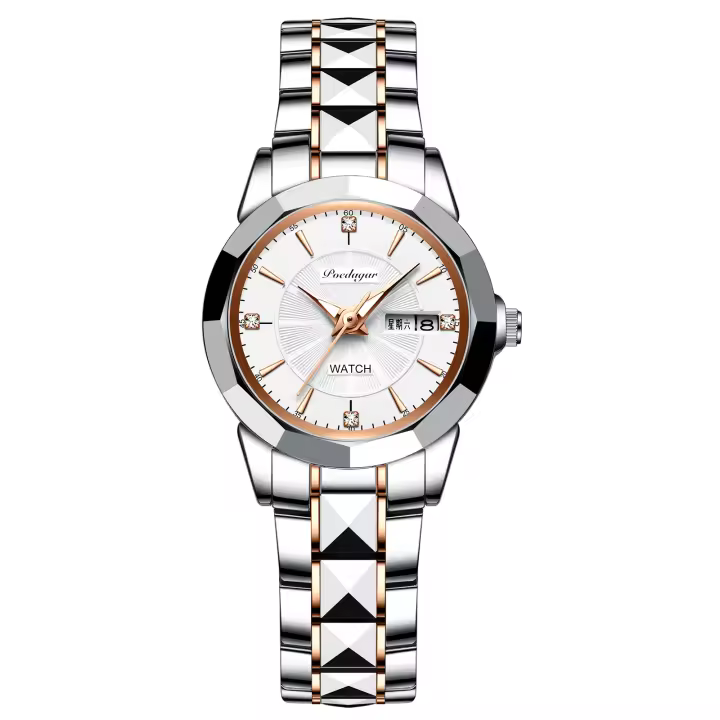 Pedagar importó un nuevo reloj de mujer con calendario doble luminoso a prueba de agua. - 1