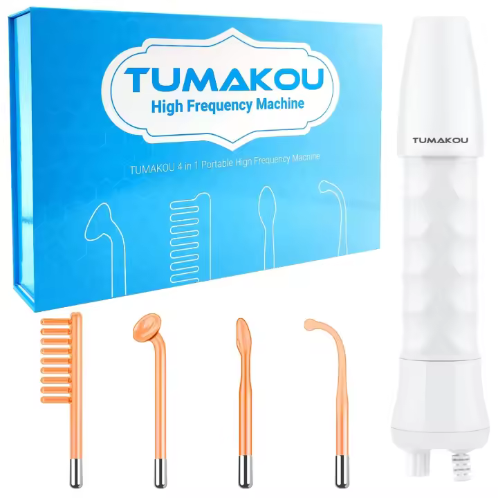 Máquina Facial de Alta Frecuencia Portátil TUMAKOU Vanda de Piel para Belleza con 4 Tubos - 1