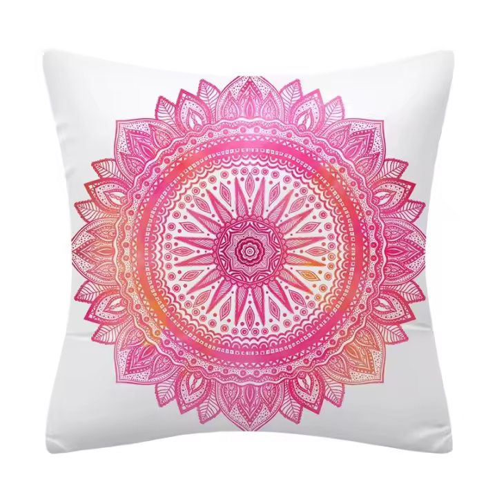 Cojín de sofá de estilo étnico, funda de almohada con patrón de Mandala azul y amarillo, decoración del hogar, sofá, dormitorio, funda de almohada para coche - 1
