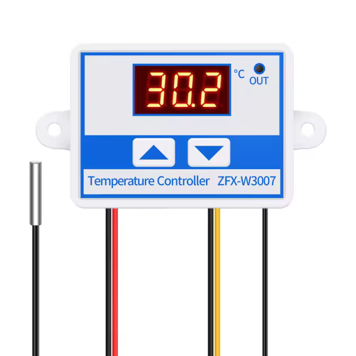 Controlador de temperatura LED Digital para incubadora, interruptor de refrigeración y calefacción, termostato, Sensor NTC impermeable, ZFX-W3007, 10A, 12V, 60V - 1