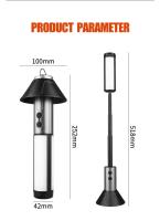 Linterna de camping multifuncional 2 en 1 recargable y retráctil Linterna de camping con gancho Luces de trabajo de emergencia para exteriores - details 7