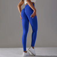 Leggings de yoga sin costuras para mujer, ropa deportiva de entrenamiento, pantalones deportivos de cintura alta - details 4