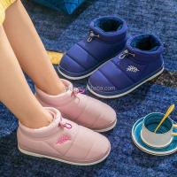 Nuevas botas de nieve impermeables para niños, zapatos de invierno de corte bajo a la moda para mujer, adornos navideños de felpa - details 8