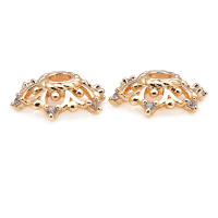 Cuentas de Flor de Brasso Dorado de 18K Joyería de Alta Calidad para Mujeres - details 20