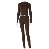 Conjunto deportivo de dos piezas de manga larga, nuevo traje informal de moda para mujer - details 138
