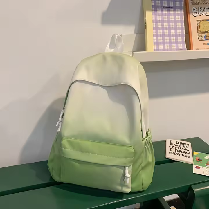 Schoolbag for women large capacity simple college student backpack 2025 new lightweight travel junior high school student computer backpack - 1