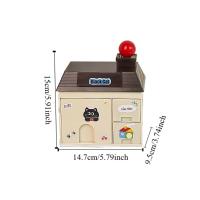 Bonito soporte desmontable para bolígrafos de casa pequeña, caja de almacenamiento de escritorio Kawaii de plástico, contenedor de artículos diversos para escritorio, maquillaje - details 0