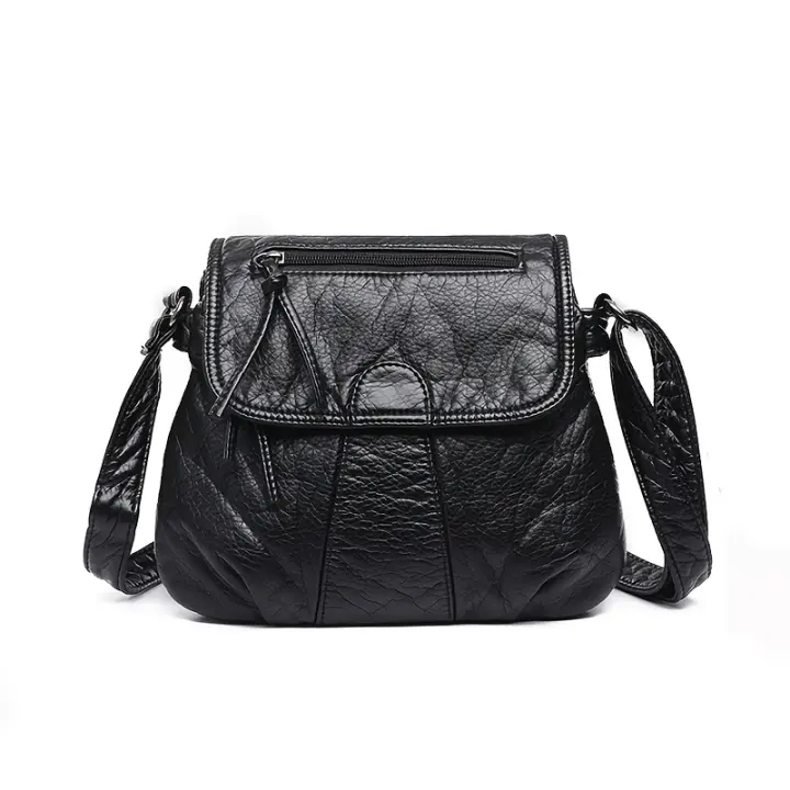 Bolso cruzado de cuero sintético suave para mujeres Bolso de hombro ajustable con múltiples bolsillos para uso diario y viajes - 1