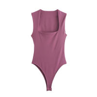 Moda Mujer OUWU Mono Chic de Verano Blanco Ajustado Sexy Cuello Cuadrado Sin Mangas - details 10