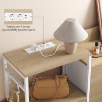 Cajonera para armario, cómoda dormitorio 8 cajones de tela, estantes de madera, cómoda de salón, cajas organizadoras, estructura metálica, estilo industrial - details 12