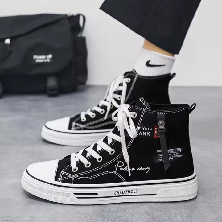 Zapatos de Lona de Altura Superior para Hombres Zapatos Deportivos de Moda Otoñal 2024 - 1