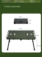 Mesa plegable ligera y portátil de aleación de aluminio, estante lateral para horno, equipo de acampada fresco - details 1