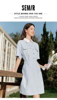 Vestido Semir para Mujer Cuello Abajo Estilizado y Dulce Cintura Ajustada Nueva Moda de Verano 2024 - details 0