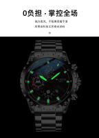 Reloj de cuarzo resistente al agua, reloj de moda luminoso original de acero inoxidable que no se decolora para hombres - details 8