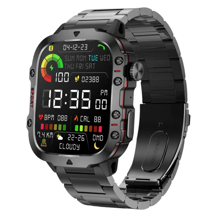 Reloj inteligente Ultra Militar para hombre, Agua resistant Device IP68, 5ATM, Monitor de Salud, Llamadas BT, 2024 pulgadas, para Deporte al Aire Libre, novedad de 1,96 - 1