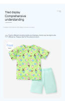 Traje de manga corta con estampado de punto para niños, algodón, verano, nuevo - details 2