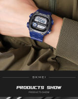 SKMEI-reloj deportivo para hombre, cronómetro con luz trasera, cuenta atrás, resistente al agua, 5bar, alarma - details 14