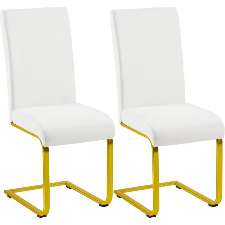 Set de 2 Piezas Sillas de Comedor Silla de Cocina Conjunto de Silla de Cocina Tapizada Carga MAX de 135 KG - 1