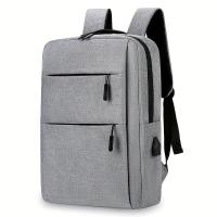 Mochila de hombro para hombre Mochila para computadora Bolso de viaje para hombre de gran capacidad Gris - details 1
