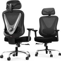 reposabrazos 3D Ajustables – Diseño en Forma de V, Silla de Escritorio cómoda para Oficina y hogar, Negra - details 2