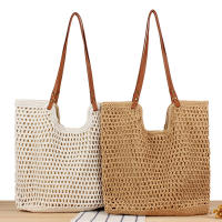 Nuevo Bolso de Hombro Tejido de Algodón 2025 Bolso de Playa con Diseño de Red Ideal para Vacaciones - details 0