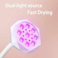 Secador LED de 27W Secado Rápido para Uñas Falsas Diseño de Lámpara de Curetto de Gel de Manicura 360° Doblable - details 1