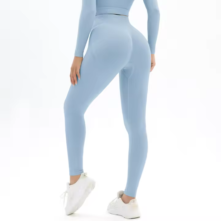 -Leggings de yoga sin costuras para mujer, leggings de gimnasio, ropa deportiva de entrenamiento, pantalones de cintura alta - 1