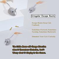 ATUBAN Automatic Cat Toys with Feather Wand , Interactive Cat Toys Mice for Indoor Cats/Kittens , Smart Sensing Mouse Cat Toys - details 6