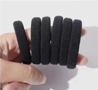 Gomas de Cabelo Elásticas Simples 100pcs Negras Accesorios para Peinados de Cola - details 11