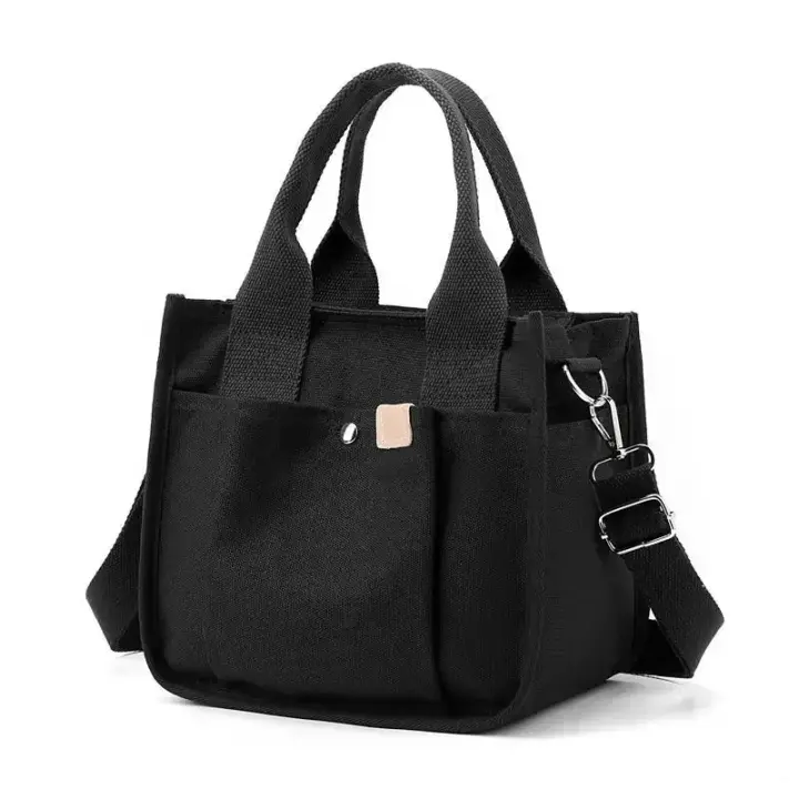 Bolso de lona para mujer, bolsos de hombro de lona japoneses, bolso de mano para llevar a mano, bolso cruzado de gran capacidad, bolso de mujer - 1