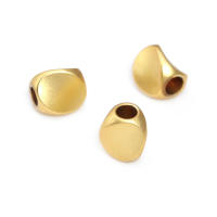 20 piezas, 4,5 MM, 6MM, 18K, Color dorado mate, latón, pulseras trenzadas lisas, cuentas espaciadoras, accesorios de joyería - details 2