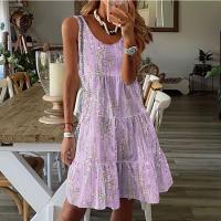 Vestido estampado de mujer, vestidos femeninos de moda informal de verano - details 3