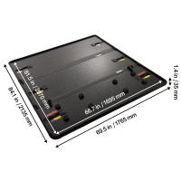 SucceBuy Cubierta Tonneau para caja de camión triple, capacidad de carga de 400 libras, luz LED, plegado rápido - details 1