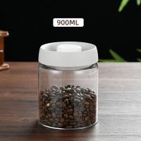 Tanque sellado al vacío de granos de café Almacenamiento de alimentos de vidrio - details 1
