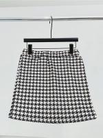 Media falda elegante de cintura elástica estilo Qianniao, Falda corta de cintura alta que abraza la cadera - details 2