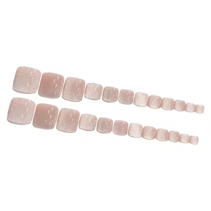 Uñas postizas de ojo de gato rosa, material seguro de larga duración, impermeable, uso diario y fiestas - 1