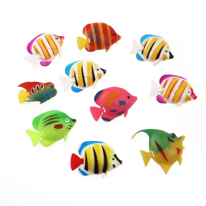 Decoración de Océano con Robots de Pez 10 Pcs Peces Flotantes Artificiales para Suministros de Mascotas - 1