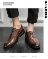 Vestido de cuero Oxford con cordones para hombre, Zapatos de negocios, color sólido, gran tamaño - details 4