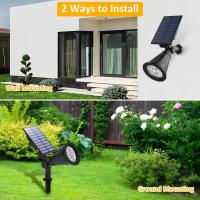 4 Unidades Foco Solar, Luces Solares Impermeables Exterior, Luz de Jardín, 2 Modos de Iluminación Opcionales, ángulo de 180 °   Ajustable, Luz de Proyecto Solar para Entrada, Camino. - details 25