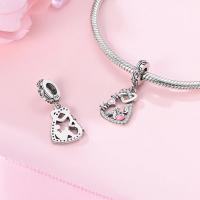 Abalorios Originales de Plata 925, Cuentas en Forma de Corazón de Padres e Hijos, Compatibles con Pulseras de Plata 925 para Mujer, Fabricación de Joyas DIY - details 2
